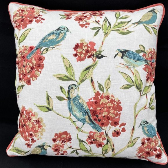 Envogue Accents Envogue Throw Pillow Large Birds Print Duck